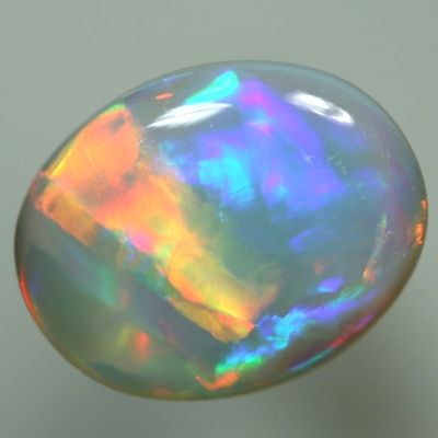 SOLID SEMI BLACK OPAL Large rainbow rolling flashes